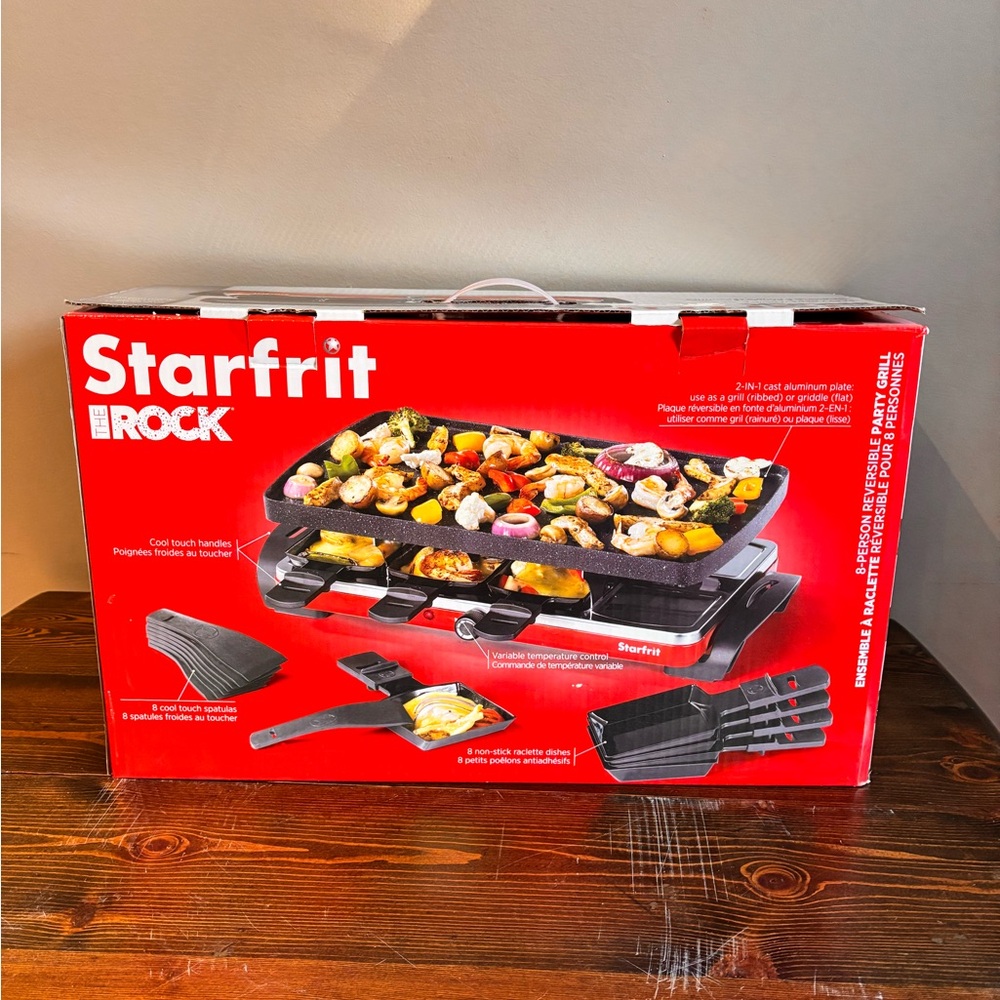 Starfrit The Rock 8-Person Reversible Party Grill (Used Once!)